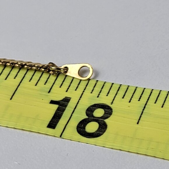 Vintage Gold-Tone Smoke Rhinestone White Faux Pearl Vine Necklace 18 In - Picture 10 of 11